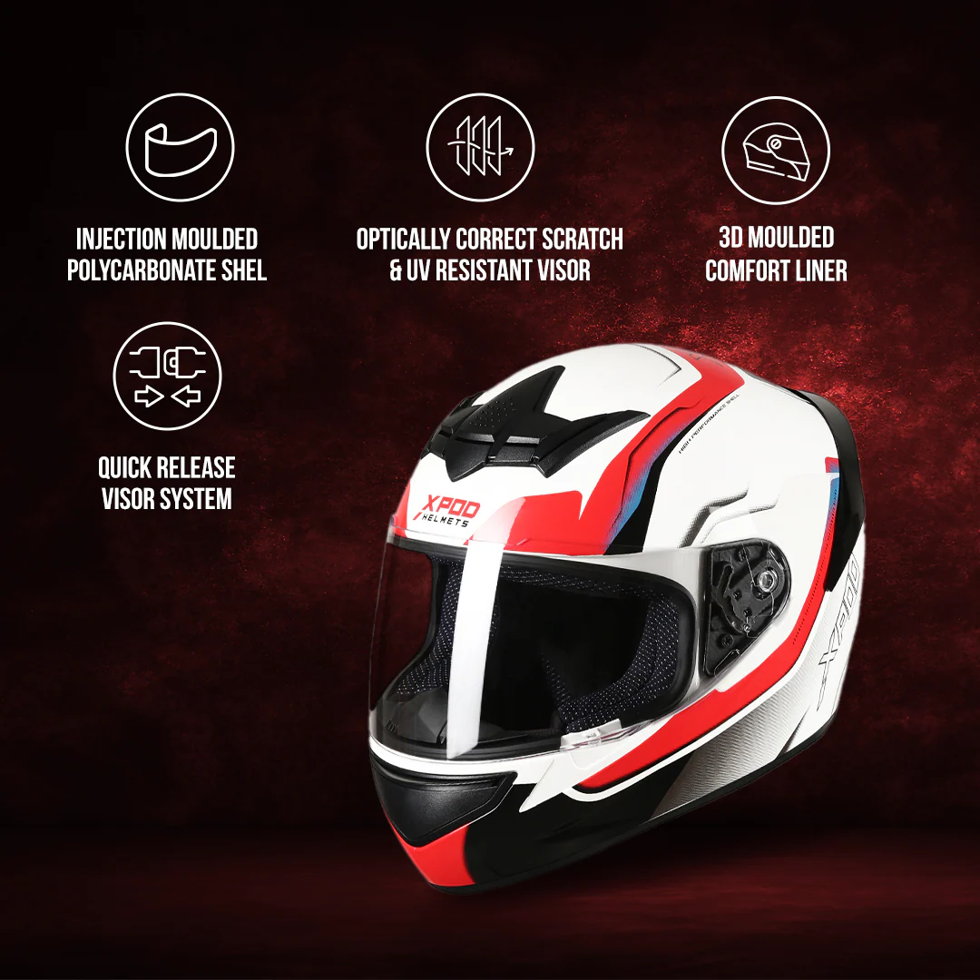 TVS XPOD Helmet - Stylish Full Face Protection - Image 15