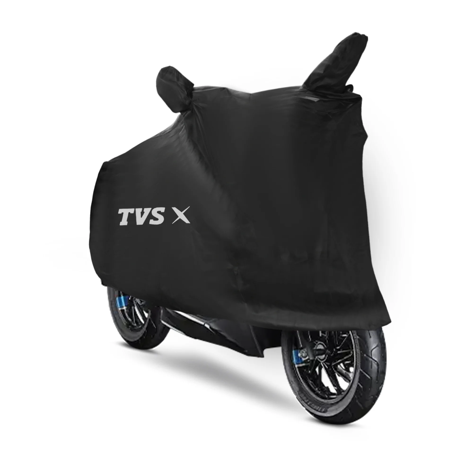 TVS X Vehicle Cover with Mirror Pocket | Rubberised Black | All-Weather Protection - Image 5