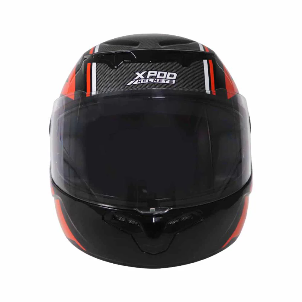 TVS XPOD LT Helmet Black/Orange - Durable Full Face Protection - Image 3