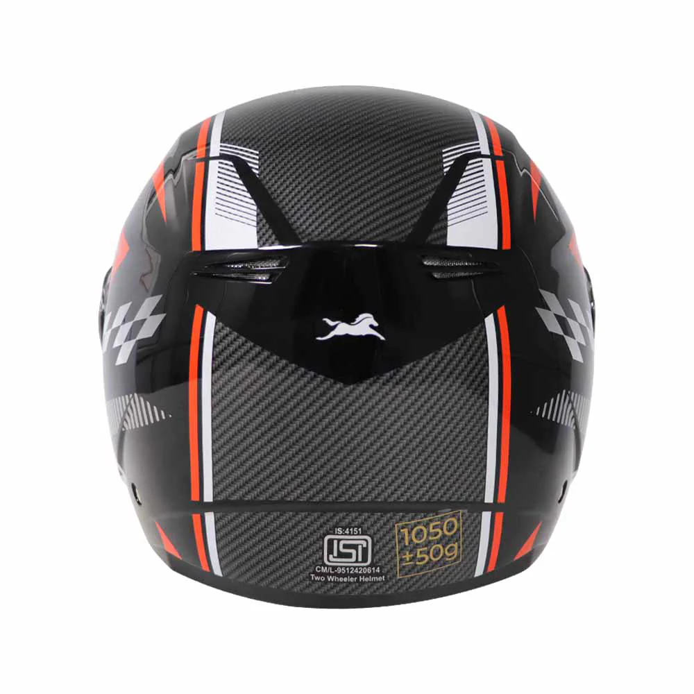 TVS XPOD LT Helmet Black/Orange - Durable Full Face Protection - Image 4