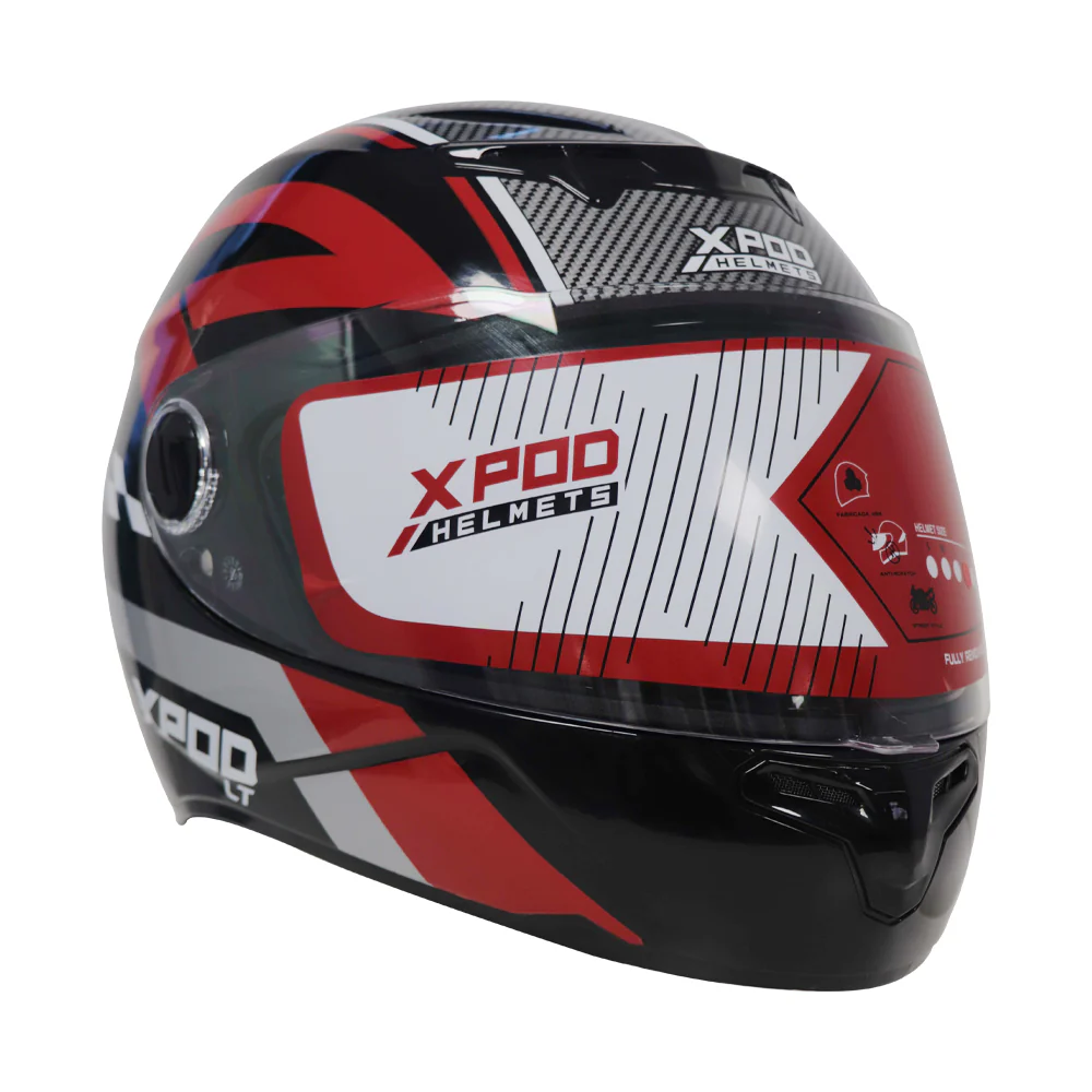 TVS XPOD Primus LT Helmet Black/Red -High-Performance Design - Image 2