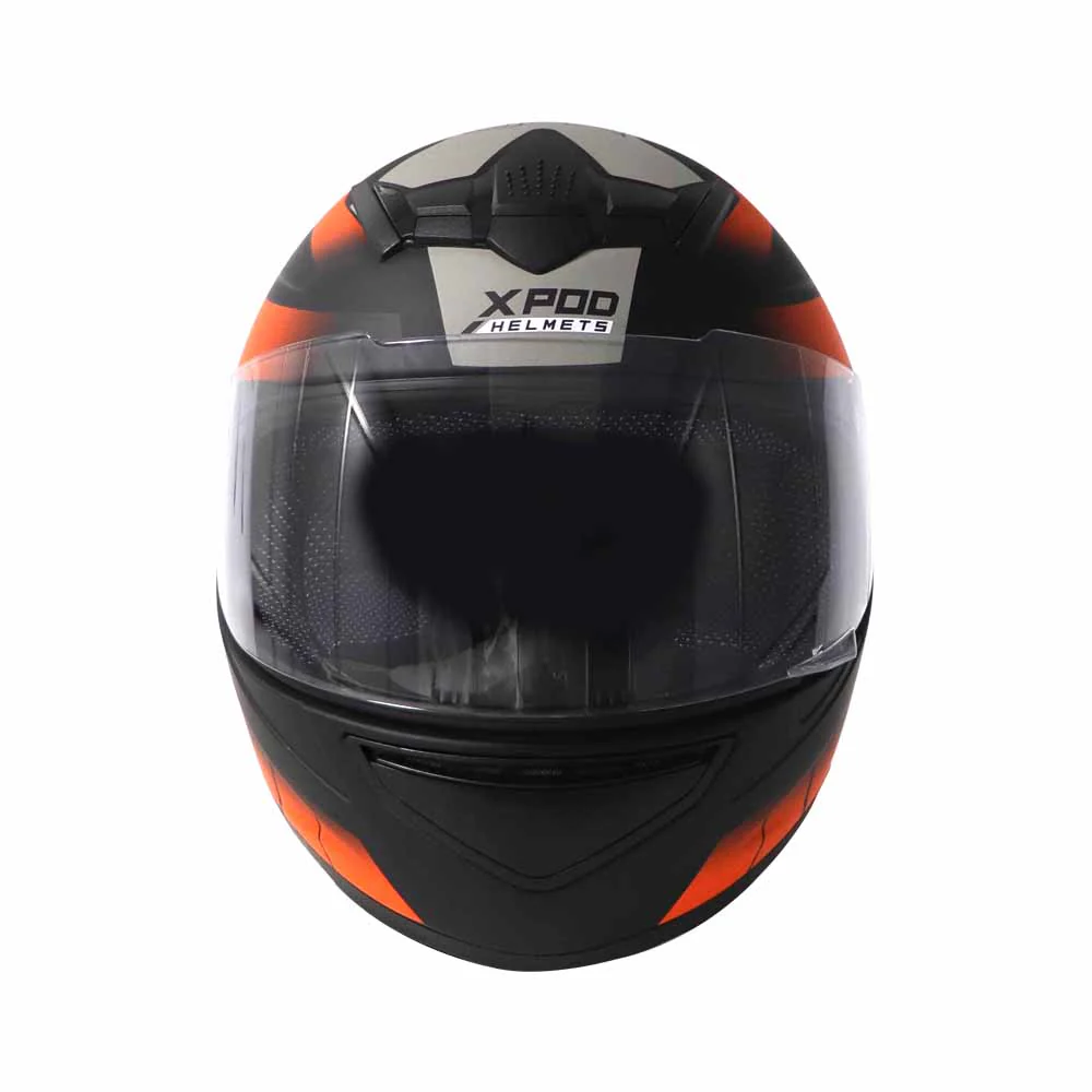 TVS XPOD Speedy Helmet White/Orange Dynamic Full-Face Protection - Image 3