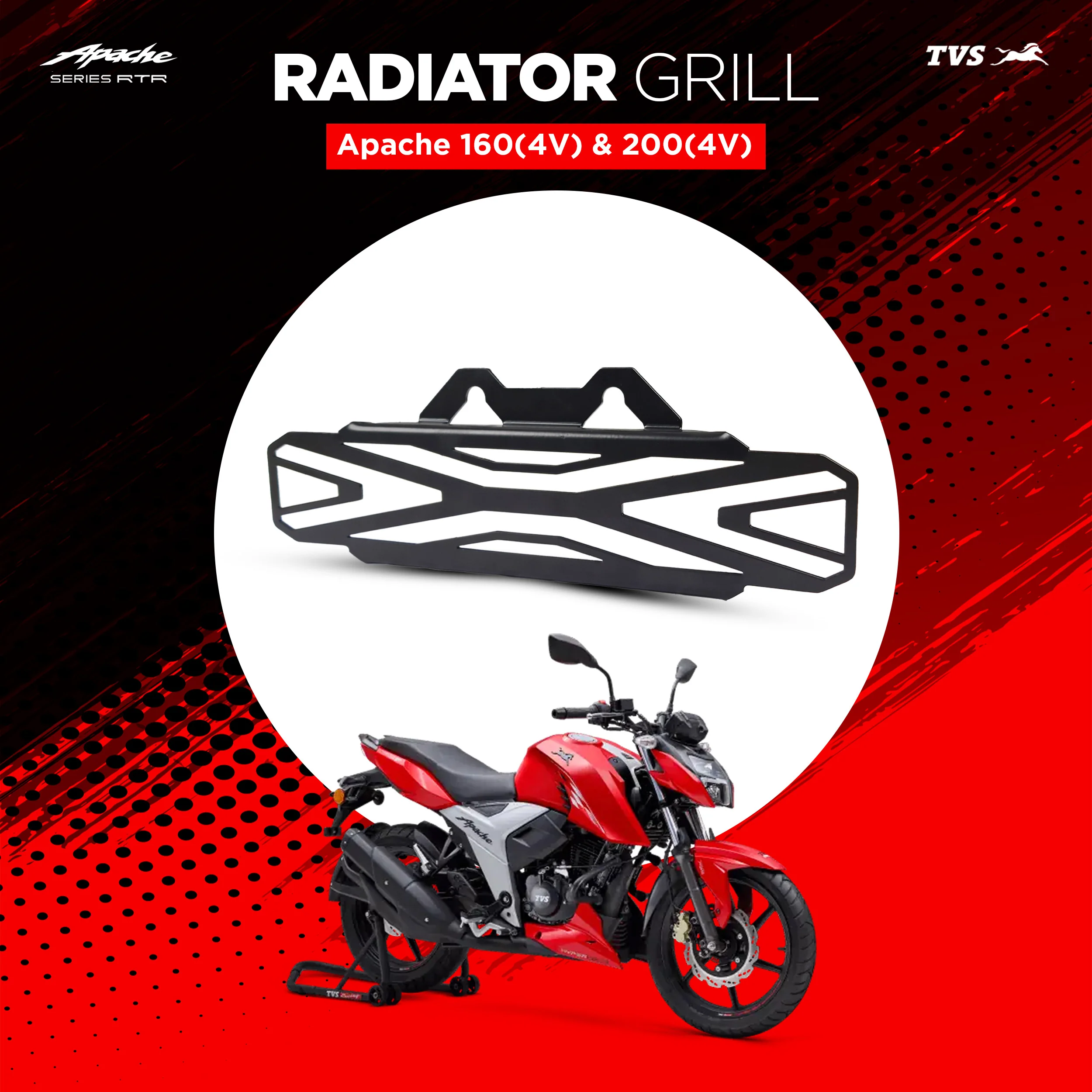 TVS Apache Radiator Grill - Enhanced Performance & Sleek Design - Image 2