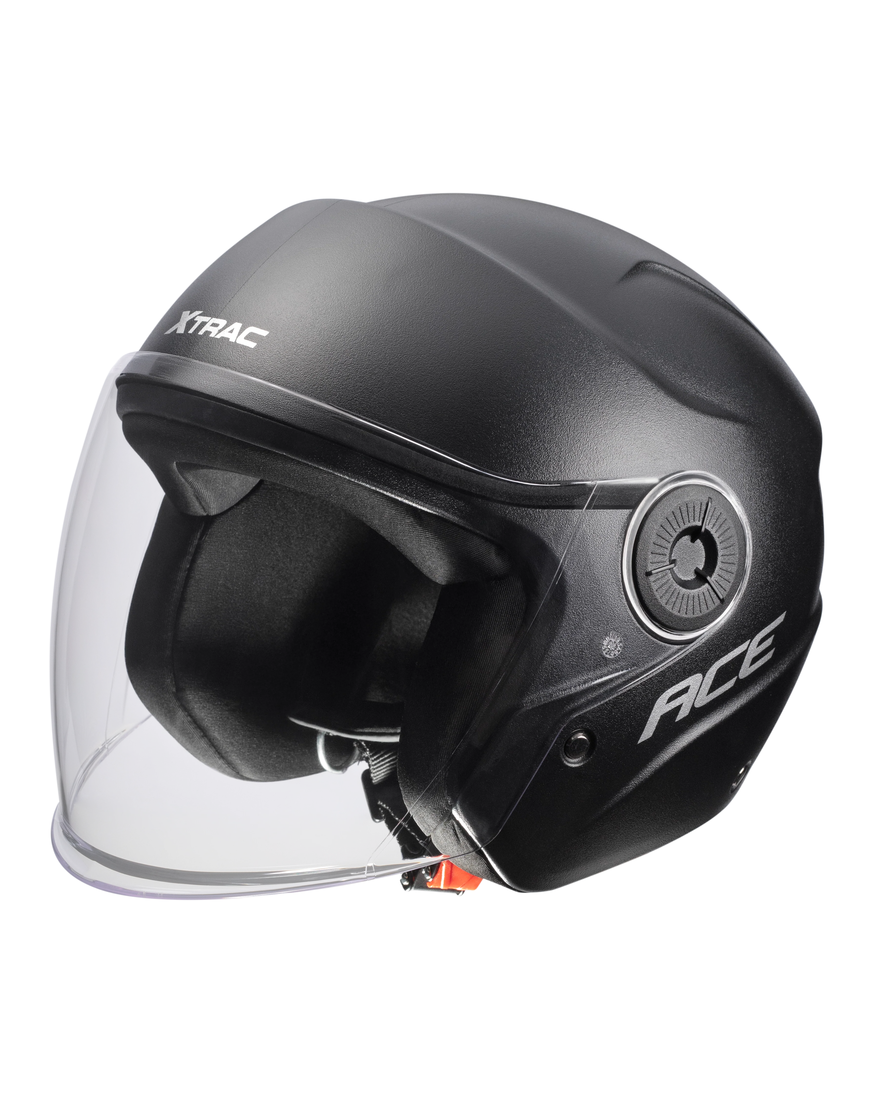Xtrac Ace Open Face Helmet – ISI Certified Half Face Bike Helmet with ABS Shell, Clear Visor & Comfortable Padding - Image 4
