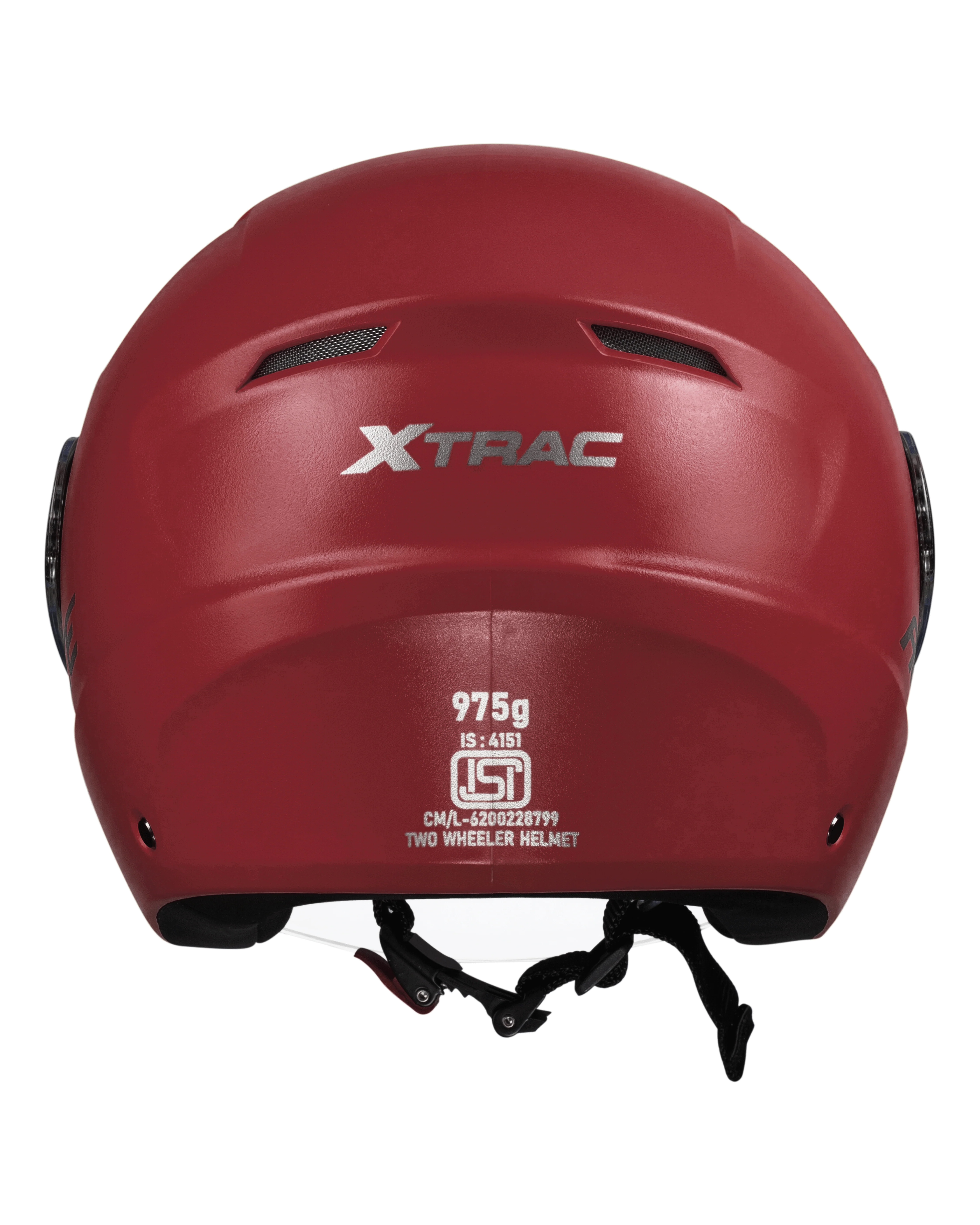 Xtrac Ace Open Face Helmet – ISI Certified Half Face Bike Helmet with ABS Shell, Clear Visor & Comfortable Padding - Image 43