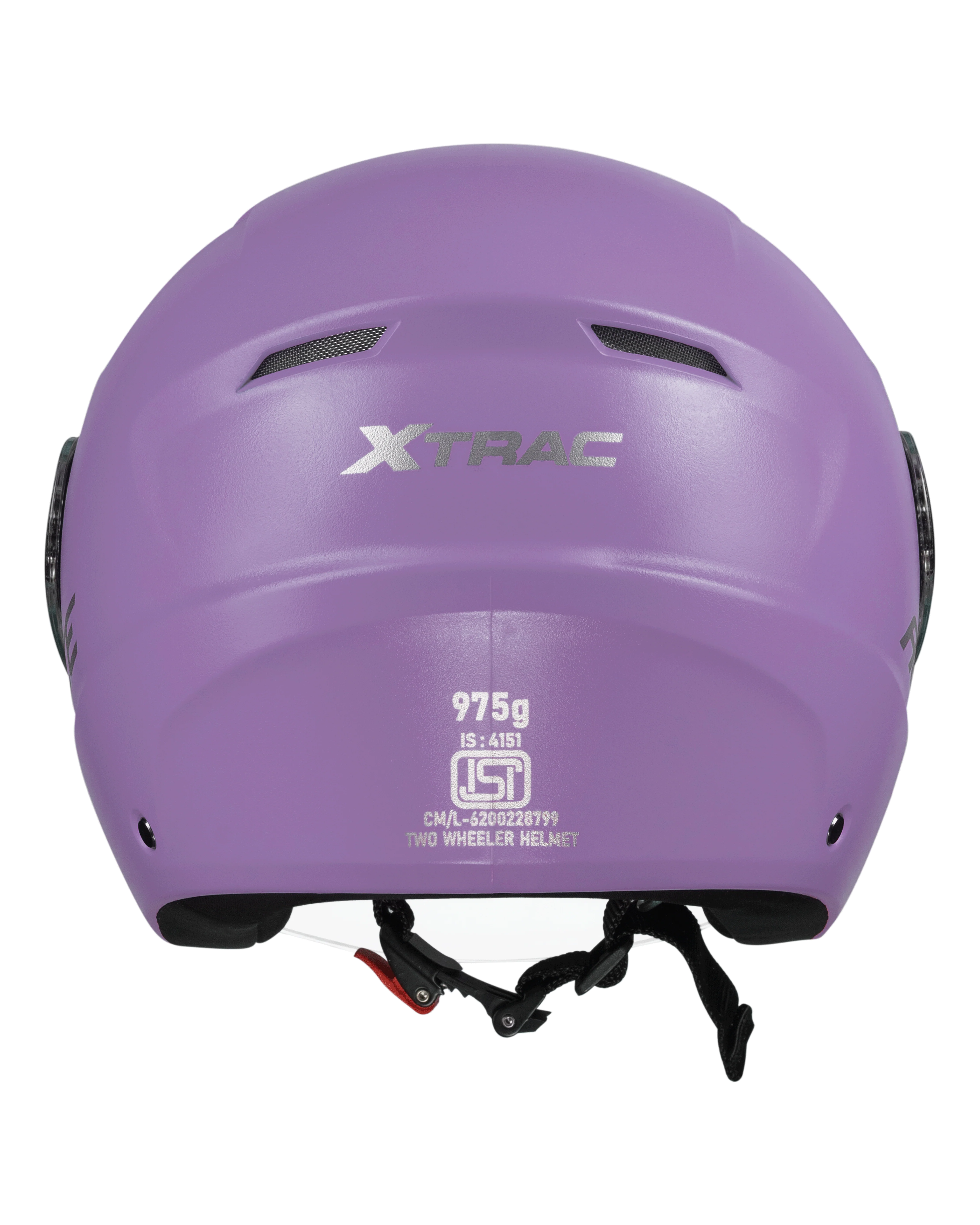 Xtrac Ace Open Face Helmet – ISI Certified Half Face Bike Helmet with ABS Shell, Clear Visor & Comfortable Padding - Image 49