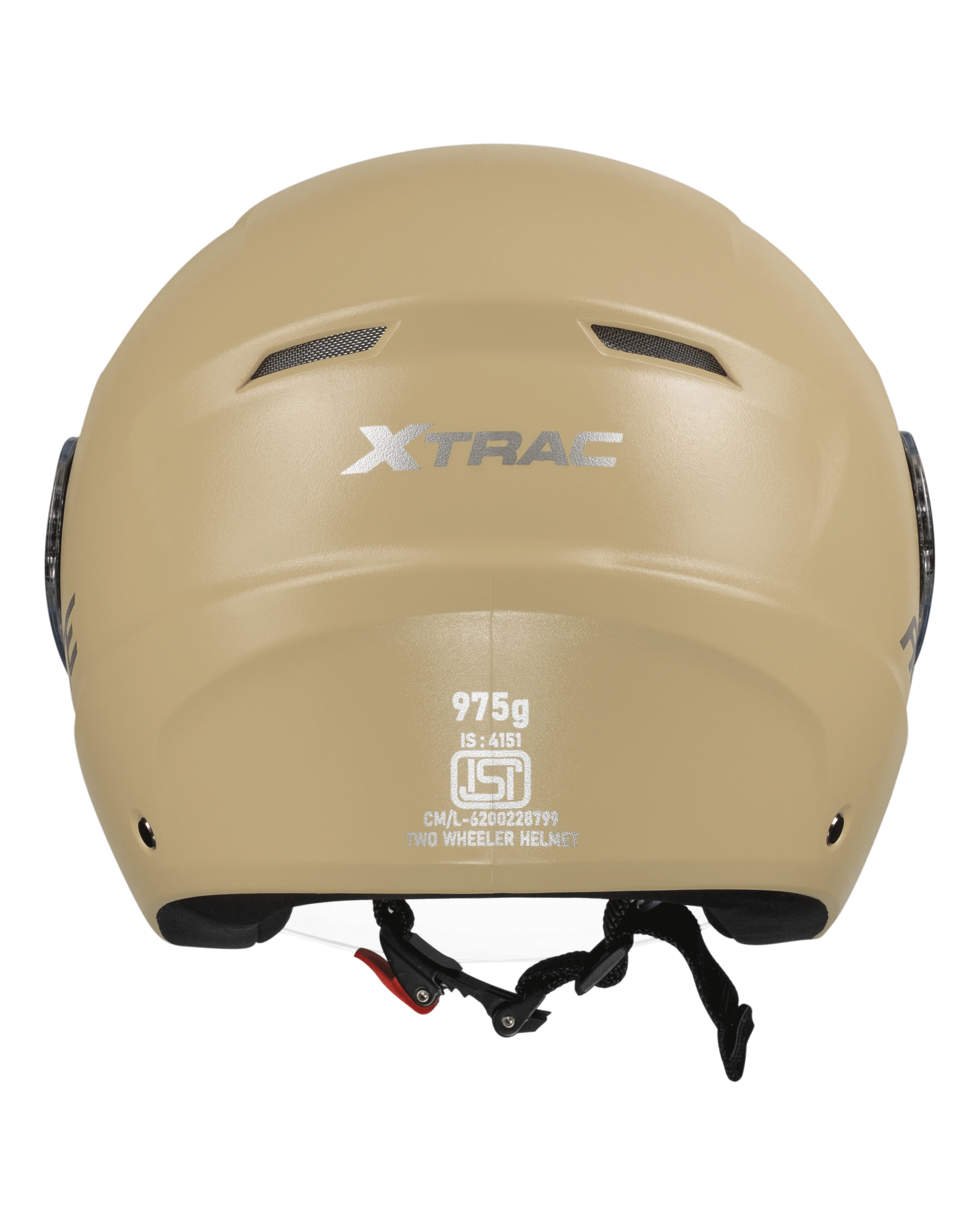 Xtrac Ace Open Face Helmet – ISI Certified Half Face Bike Helmet with ABS Shell, Clear Visor & Comfortable Padding - Image 55