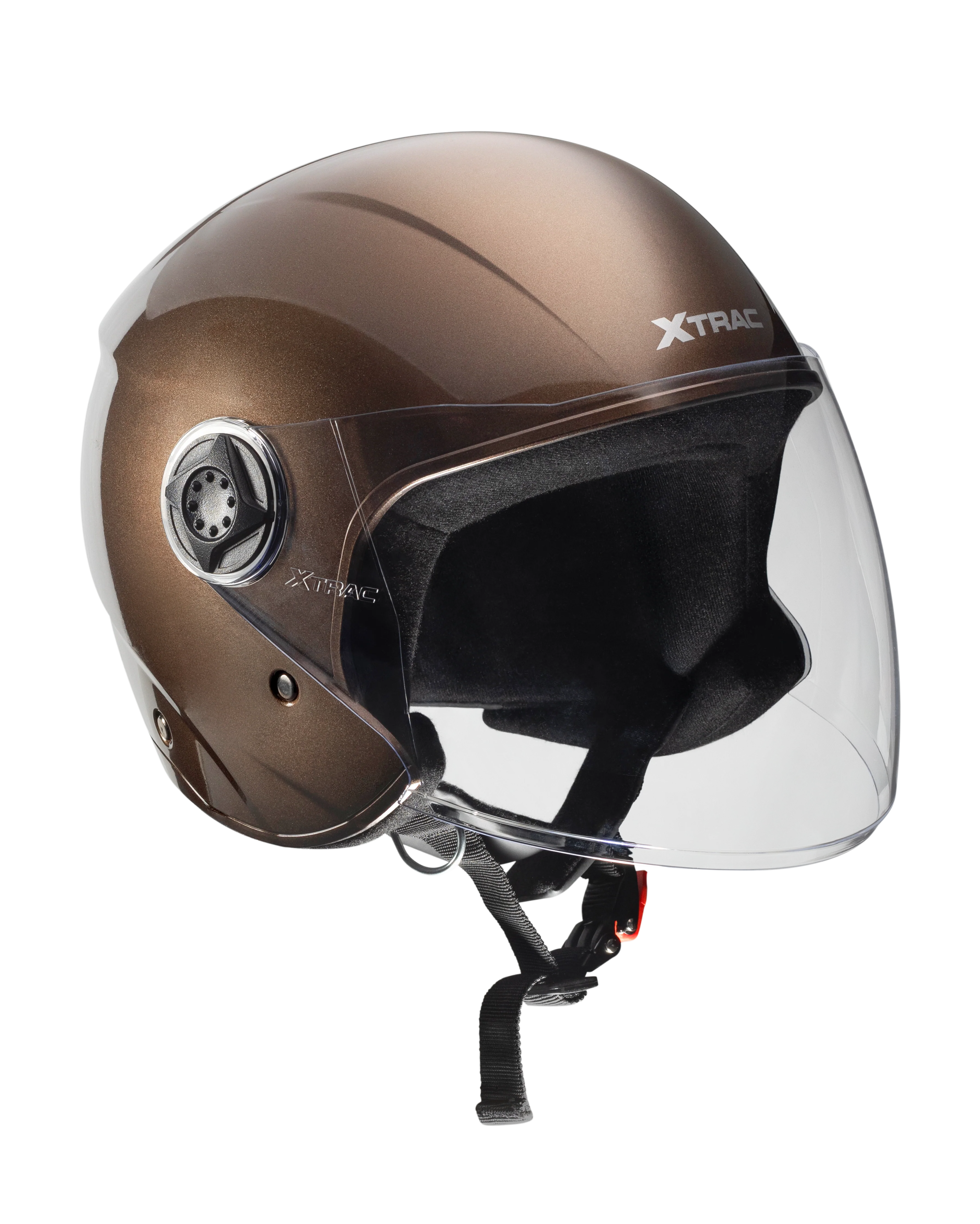 Xtrac Fit ISI Certified Half Face Bike Helmet with Clear Visor | Lightweight Open Face Helmet for Men & Women - Image 42