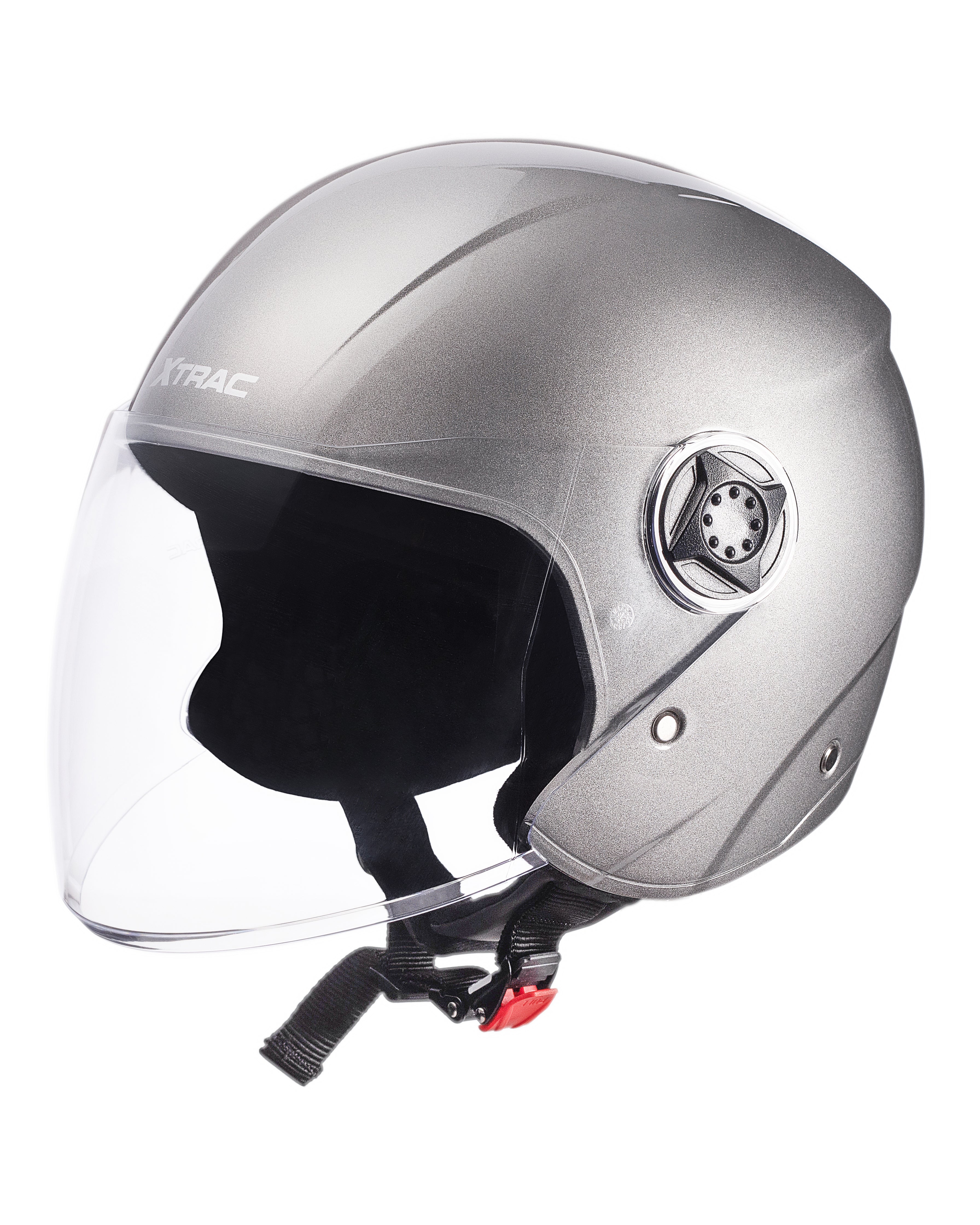 Xtrac Fit ISI Certified Half Face Bike Helmet with Clear Visor | Lightweight Open Face Helmet for Men & Women - Image 50