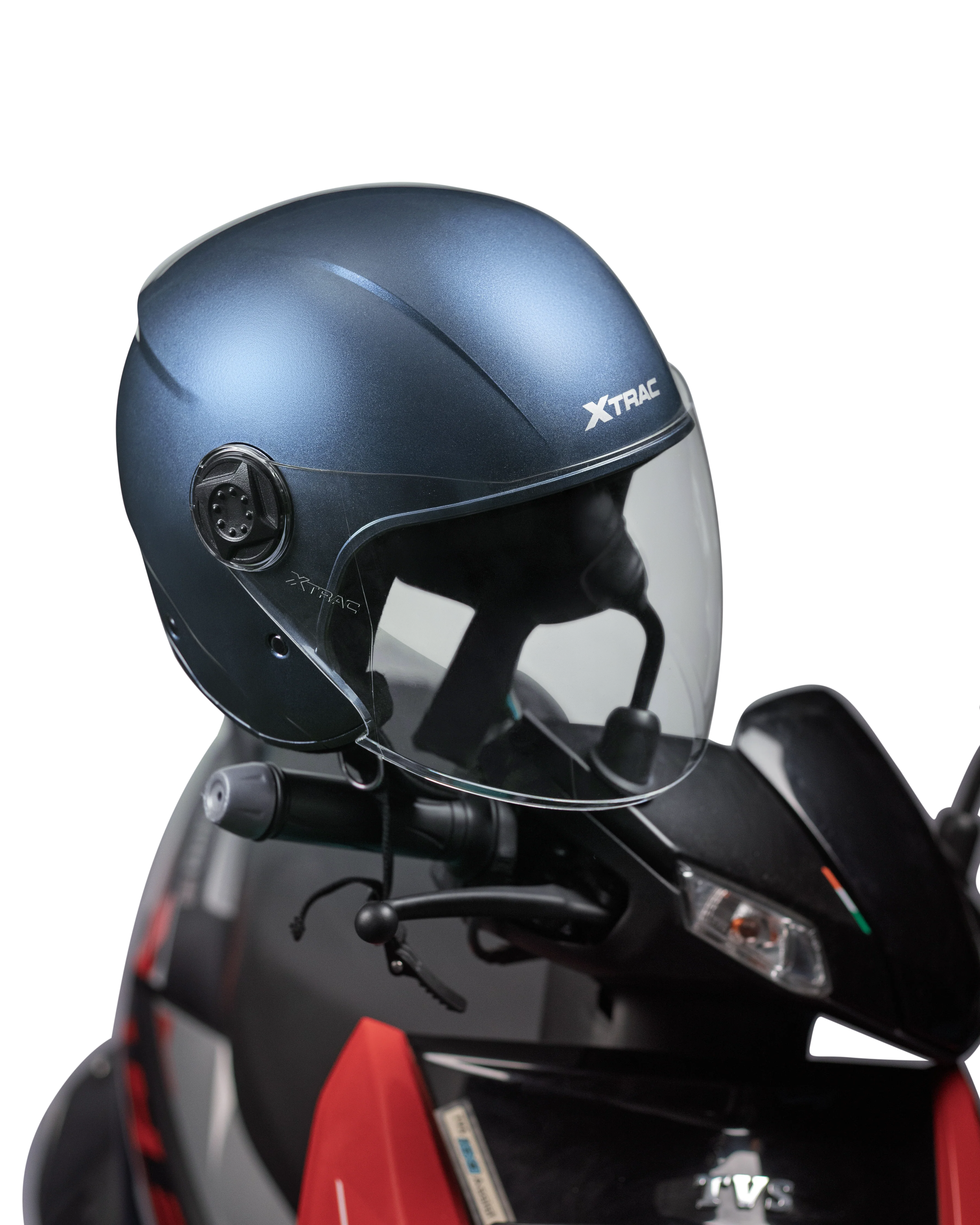 Xtrac Fit ISI Certified Half Face Bike Helmet with Clear Visor | Lightweight Open Face Helmet for Men & Women - Image 58