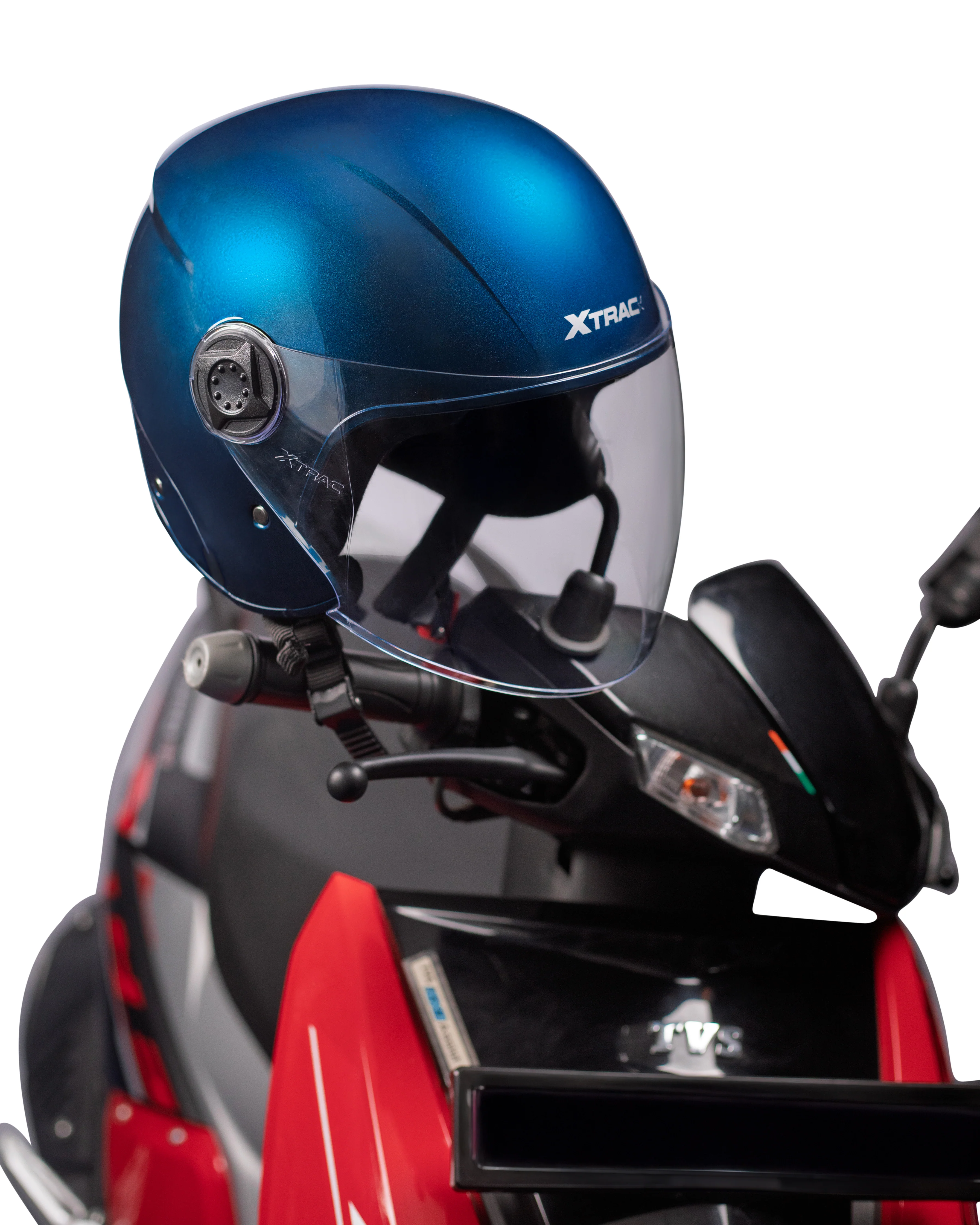 Xtrac Fit ISI Certified Half Face Bike Helmet with Clear Visor | Lightweight Open Face Helmet for Men & Women - Image 67